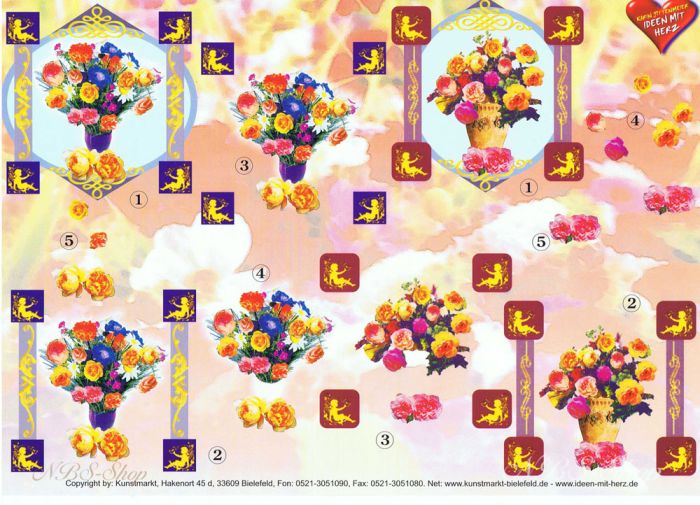 3D Bogen Mandala - Blumenstrauss
